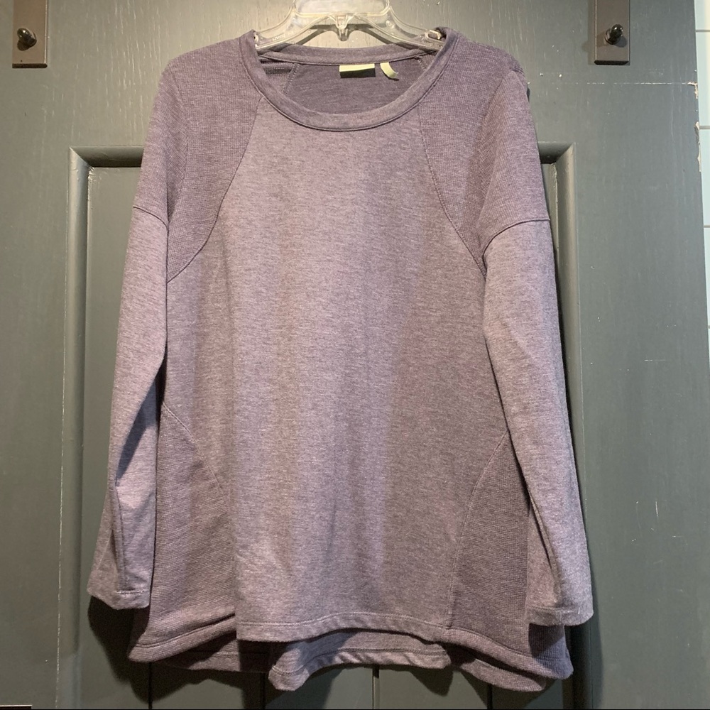 Logo Lounge Athleisure Long Sleeve Purple Top